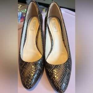 Cole Haan Women's Snakeskin Pumps - Brown Snake Texture